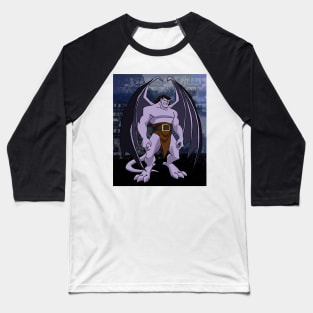 Gargoyles Cartoon - Goliath in the City Baseball T-Shirt